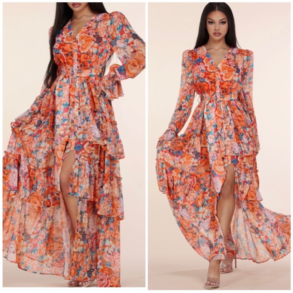 Trust Me It’s Gorgeous Multi Floral Maxi Dress by L’Atiste - Picture 2 of 14